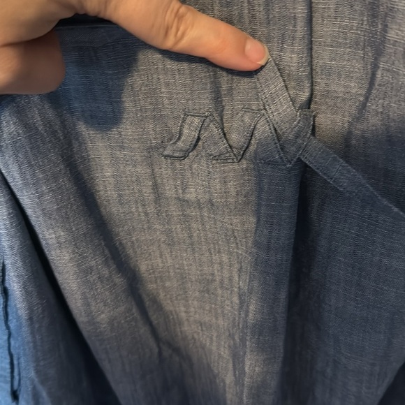 Patagonia W's Settler's Dress Chambary Blue Women’s Size 10 GUC Organic Cotton - Picture 5 of 11